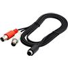 zdyCGTimecavo adattatore splitter a Y da Mini-DIN S-Video maschio a 2 BNC femmina. Trasmissione del segnale video per dispositivi come oscilloscopi e monitor (26 cm), 1.5M