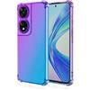 RankOne Custodia per Telefono Adatta per TCL 505 (6.75 Inches) Custodia con Gradiente di Colore in Silicone TPU Trasparente - Blu Viola