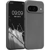 kwmobile Custodia Compatibile con Google Pixel 9 Cover - Protezione Back Case Morbida - Silicone TPU Effetto Metallizzato Grigio Metallizzato