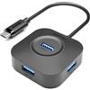 BENFEI Hub USB C, 4 porte USB 3.0 Hub con trasferimento dati da 5 Gbps, splitter USB C per MacBook di tipo C, Mac Pro, iMac, Surface, XPS, Flash Drive, HDD mobile