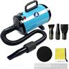 Xapigo Asciugacapelli professionale per cani, a basso rumore, temperatura regolabile, asciugatura rapida con doppia velocità, strumento leggero e portatile per toelettatura (Blu)