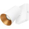 Trio Leuchten Wandspot Sharp 817170131, Metall Weiß matt, Cover goldfarbig/weiß, exkl. 1x GU10