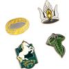 Grupo Erik Spille Smaltate Il Segnore degli Anelli - Set di 4 Spillette in Scatola Regalo per Personalizzare Vestiti, Giacche, Zaini | Pins Divertenti, Lord of the Rings Gadget