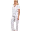 Marlon Martilla 100% Cotton Butterfly Print Jersey Revere Collar Pyjama Set di Pigiama, Pink, 20-22 Donna