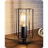 EDISHINE Lampada da Comodino Industriale Vintage,Ambra E27 Inclusa, Lampada da Tavolo Retrò per Soggiorno, Camera da Letto, Studio, Sala da Pranzo