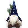 Gehydy Gnomi Natalizi Decorazioni Natalizie Gnomi Natale Gnomo Natalizio Christmas Decorations Home Decor per Casa Cucine 33cm - Blu Marino