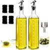 Showvigor Oliera Bottiglie Vetro, 2 Pezzi 500ML Olio Aceto Dispenser Bottiglie