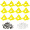 Lechengjia 12 Piramidi Per Lavori Di Verniciatura, Con Viti, Mini Ventosa, Pittori Piramide Cono Giallo Supporto Tela Stand Armadietto Porta Riser Versare Vernice Tela Telaio Di Supporto