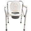 AnteaMED Sedia comoda pieghevole per WC o doccia, altezza regolabile 44-55cm