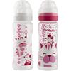 Artsana Neobaby Biberon in Polipropilene Collo Largo con Tettarella in Silicone 330 ml, Rosa, Flusso Veloce , 4 Mesi+, 1 Pezzo, 330 milliliters, 09 kilograms, 330 grammo, 1