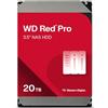 Western Digital WD Red Pro 20TB per NAS Hard Disk interno da 3.5", 7200 RPM Class, SATA 6 GB/s, CMR, Cache da 512 MB, Garanzia 5 anni