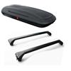 GEV - AUTOKIT BOX BAULE 480 LT. Barre Portatutto Portapacchi auto COMPATIBILE con JEEP COMPASS