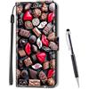 MadBee Custodia Compatibile con Samsung Galaxy A40, Portafoglio Creativo Colorato Libro Pelle PU Flip Caso Magnetica Supporto Cover per Samsung Galaxy A40 (Cioccolato)