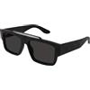 Gucci GG1460S 006 black grey - Occhiali da sole Gucci rettangolari nero con logo Gucci 889652469171