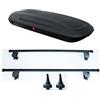 MENABO OFFERTA! BOX Baule 480 LT. Tetto auto per 500X + Barre Portatutto Portapacchi