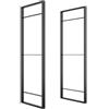 Avilia Kit 2 Telai per Scaffali a Muro - Strutture Verticali per Libreria Componibili con Accessori Inclusi, Ideali per Cucina, Salone, Bagno, in Acciaio Nero, 83x35cm