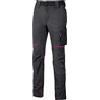 U-POWER DON'T WORRY... BE HAPPY! U-Power - Pantalon de Travail pour Femmes Slim Gris Violet World Lady S Gris/Violet