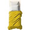 zer0bed, Lenzuolo Sopra Singolo Tinta Unita, 160x290, 100% Cotone, Giallo, Lenzuolo Piano, 1 Pezzo (Solo Lenzuolo Sopra)