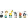 Small Foot 7924 Animali a pressione Africa small foot, set di figure in legno, sei diverse figure di animali in legno, a partire da 3 anni