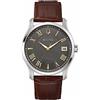 Bulova Orologio Analogico al Quarzo Uomo con Cinturino in Pelle 96B389