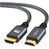 Twozoh Cavo HDMI 3M, Nylon Intrecciato Cavi HDMI Supporta 4K 60Hz HDR 2.0/1.4a, Video UHD 2160p, 1080p, 3D, Compatibile PS5, PS3, PS4, PC, Proiettore, 4K UHD TV/HDTV, Xbox