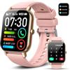 dotn Smartwatch Donna Uomo 1.85" Orologio Fitness Tracker con Chiamate/Risposte, 110+ Sportive Smart Watch con Monitoraggio Sonno/Frequenza Cardiaca/Contapassi/Impermeabilità IP68 per Android iOS, Rosa