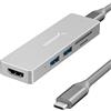 Sabrent Hub USB C, HDMI, Lettore schede SD/MicroSD, Multipresa 5 in 1, 1 HDMI 4K, 2 USB 3.2 Gen 1, 1 lettore SD, 1 lettore microSD, per Macbook,PC,Pchi,PS4/PS5 (HB-HUCR)