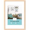 ATOBART - 1 cornice portafoto in legno di rovere con passepartout, 21 x 30 cm, per formato A4 o A5, con plexi-glass, per montaggio a parete