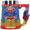 Nemesis Now Superman - Boccale uomo d'acciaio, 15,5 cm, in resina, con licenza ufficiale DC, tazza da birra Superman, design esclusivo, in resina fine, sapientemente dipinta a mano, inserto rimovibile