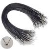 Angelkiss Nothers Cordoncino cerato, 50 pezzi, nero con chiusura per collana fai da te, bracciali, gioielli, 1,5 mm