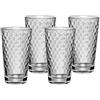 WMF Latte Macchiato Occhiali Set di 4 Pezzi di Vetro Struttura a Nido d' Ape Lavabile in lavastoviglie