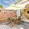 jarolift Tenda a Vela Triangolare Impermeabile, Protezione Solare Schermo Privacy per Giardino Terrazza Balcone, 400 x 400 x 400 cm, Bianco Crema