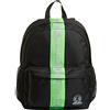 Invicta Zaino Scuola Benin S, Nero Verde, Reflective Band, Zaino Mono Scomparto con Tasca Porta PC e Tasca Porta Borraccia, Scuola, Unisex