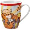 NICI- Mug bovino delle Highlands McMooray & Pulcino Eggwina 310ml Rosso tè, caffè, Porcellana, Tazza con Manico per Bevande Fredde e Calde, Colore, 310 ml, 61121