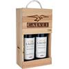 Calvet - Confezione regalo di 2 bottiglie di vino rosso Riserva, Bordeaux in cassa di legno (2 x 0,75 L)