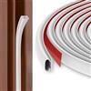 Hejo Guarnizione per Porta Finestra Adesiva, 10mm (L) x 6mm (P) / 6m (L) Guarnizione, Striscia della Guarnizione in Gomma Adesiva, Guarnizione Finestra per Sigillare Fessure da 2,5 mm a 6 mm (Bianco)