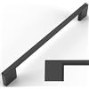 Amerdeco 6 pezzi Maniglie per Mobili da Cucina Distanza fori 192mm Nero Maniglie cucina armadietti in acciaio Lega di zincoper mobili da cucina per mobili UK0022…
