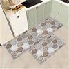 JEFFEL Set di 2 tappetini da cucina antiscivolo, lavabili, anti-affaticamento, per cucina, decorazione per la casa, ufficio, scrivania in piedi (C, 43x75+43x150cm)