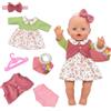 Carreuty Vestiti per bambole da 36 a 43 cm per bambole Baby Bambole Abbigliamento (No Bambola) Abiti Cappotti fasce per capelli pigiami, mutande appendiabiti compatibile con vestiti per bambole da 14