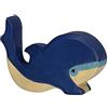 Goki Holtztiger HT80196 - Balena Blu, Piccola, Colori Assortiti