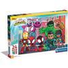 Clementoni - 24249 - Supercolor Puzzle - Marvel Spidey And His Amazing Friends - 24 Maxi Pezzi - Puzzle Bambini 3 Anni, Puzzle Cartoni Animati - Made In Italy