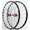 UNFRASLOP MTB Bicicletta Cerchi 26 27,5 29 Pollici Freno A Disco Wheelset Sigillato Cuscinetto QR Bicicletta Anteriore E Posteriore Ruota 24 Fori 7-11 velocità Cassetta,Rosso,26inch