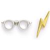 Harry Potter Sterling Silver Earrings Lightning Bolt & Glasses