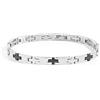 Sector No Limits Bracciale da uomo, Collezione BASIC Sector Jewels, lunghezza 22,5 cm, in acciaio, pvd nero - SZS08