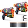 XSHOT X-Shot Skins Flux, Graffiti, Blaster a freccette in schiuma (confezione da 2, 16)