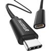 Belker Cavo di prolunga USBC TipoC Cavo di prolunga da maschio a femmina USB 3.1(5Gbps) 5A Prolunga di ricarica/sincronizzazione per Magsafe,M3 Mac book Pro,USB C HUB,Surface Book,Galaxy S23 3M nero