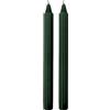 Cereria Di Giorgio - 8 Candele decorative scanalate Doriche - Diametro 2.2 cm Altezza 25 cm - Colore Verde scuro - Durata 8 ore