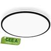 BRILONER - Lampada soffitto LED, CEE A sorgente luminosa, 8,5W 1800 lm, luce indiretta, pannello luminoso ultrasottile, illuminazione soggiorno, cucina, camera, corridoio, 33x6 cm, nero