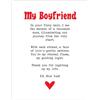 Artery8 Stampa artistica da parete con scritta Love Poem Ginger Boyfriend, romantica, divertente, per camera da letto, su carta spessa, 45,7 x 61 cm