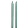 Cereria Di Giorgio - 8 Candele decorative scanalate Doriche - Diametro 2.2 cm Altezza 25 cm - Colore Grigio verde - Durata 8 ore